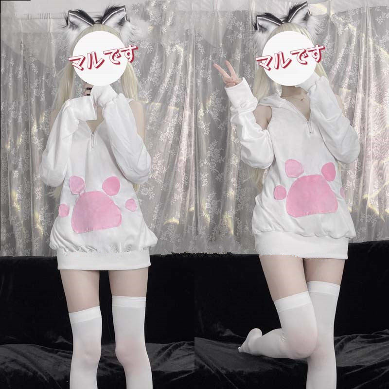 Cute Hooded Bunny Ear Cat Pyjama