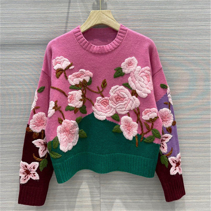 Embroidered Knit Sweater 