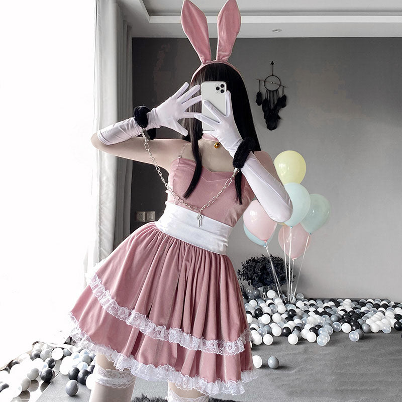  bacxigo Cosplay Pink Bunny Ears Hat : Clothing, Shoes & Jewelry
