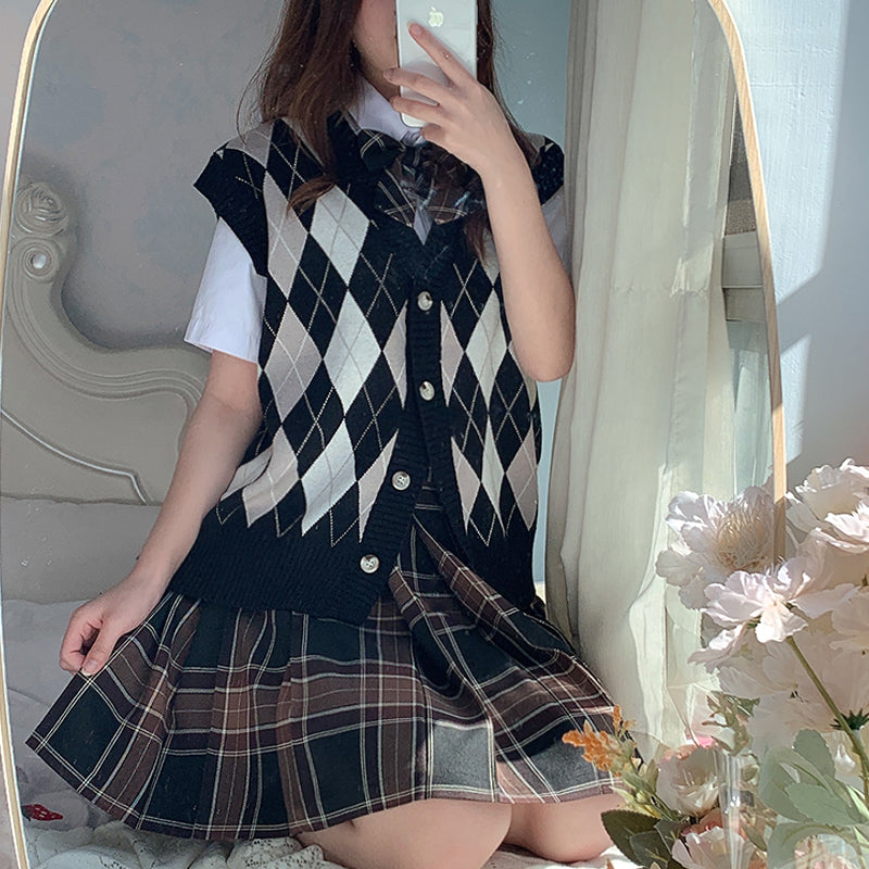 BPY BONDED CHECK SKIRT-