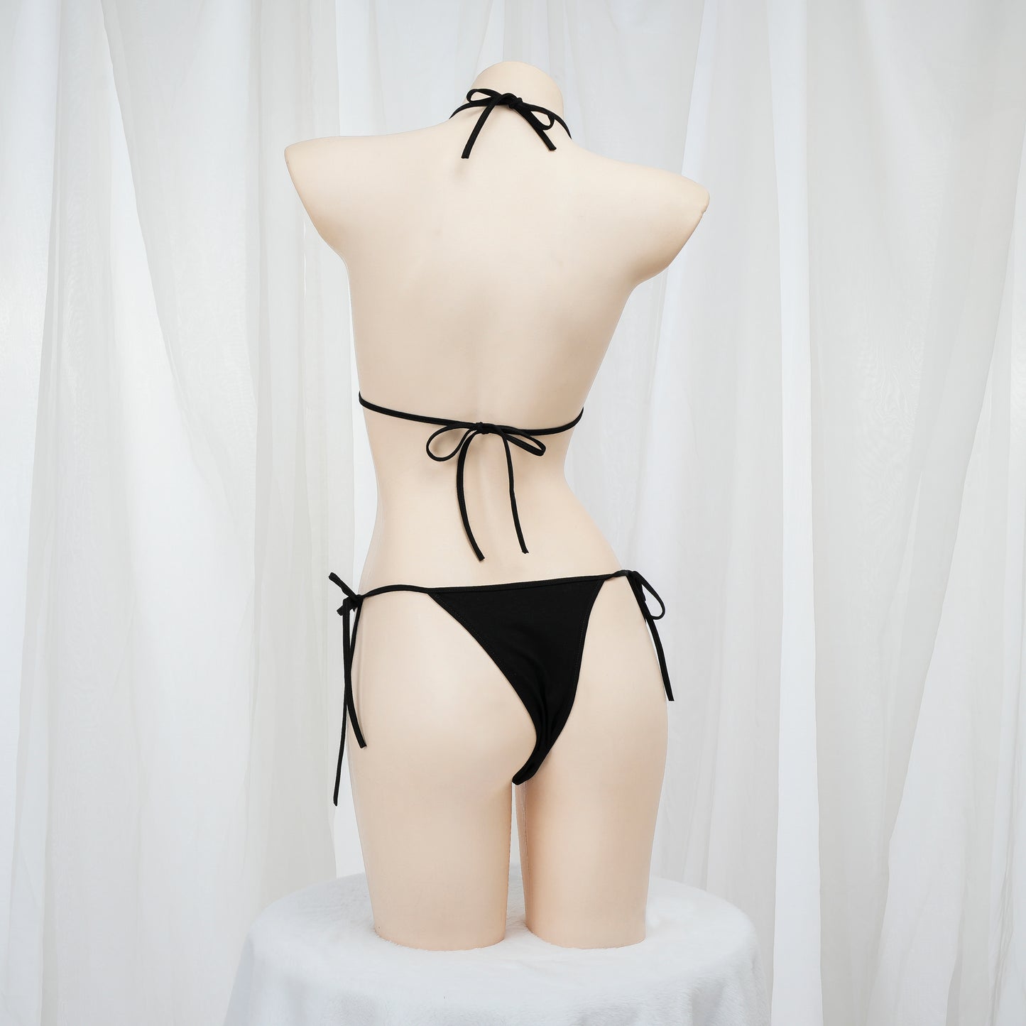 Black Embroidered Bikini UB99357