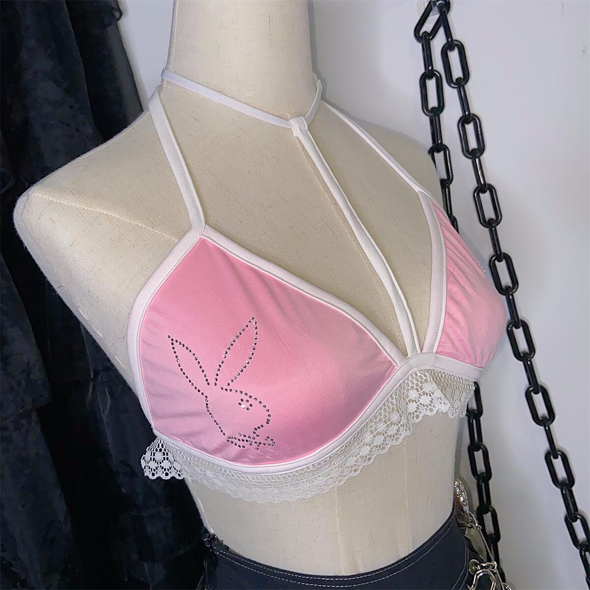 Y2K Rhinestone Bunny Bikini UB98959