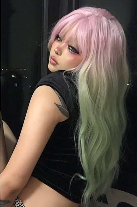 Pink Gradient Green Lolita Wig UB99224