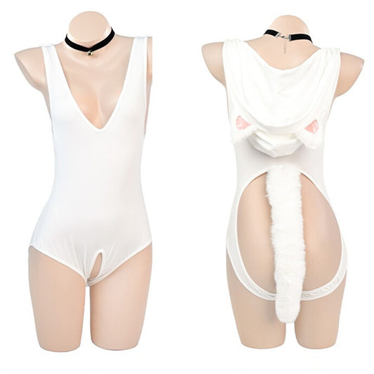 White Hooded Jumpsuit UB99319