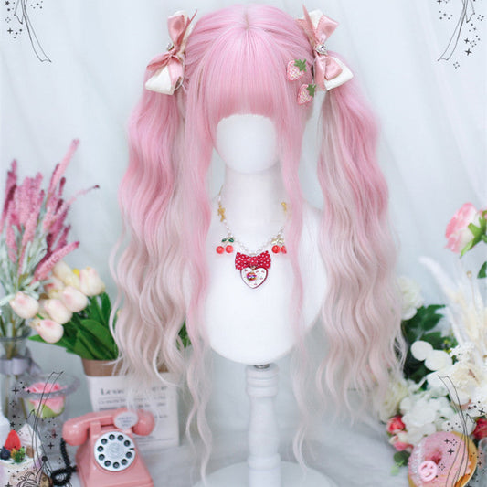 Lolita Pink Gradient Curly Wig UB98857