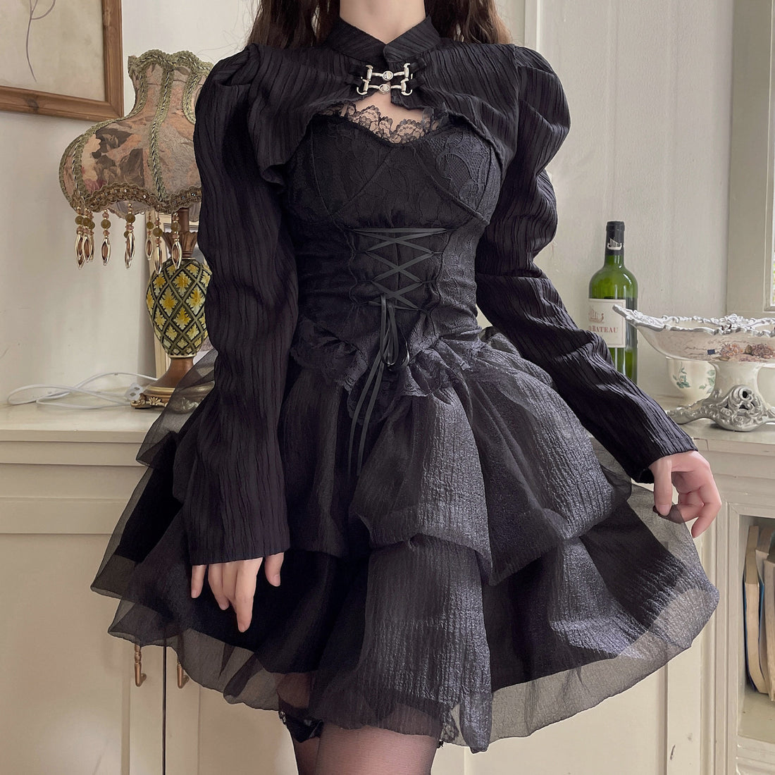 Black hotsell suspender dress