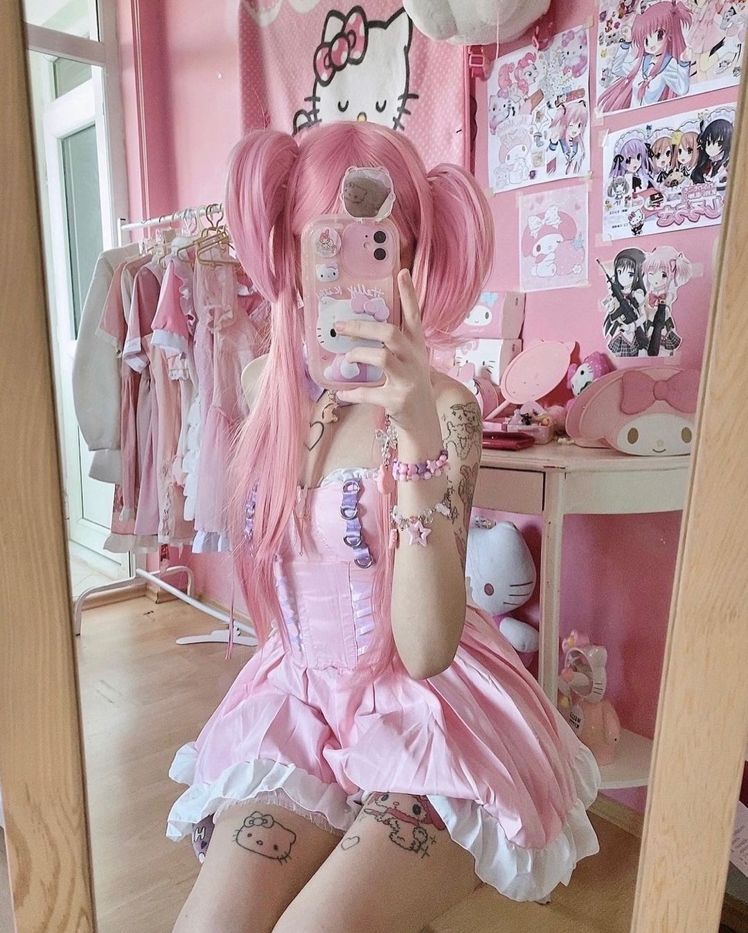 Lolita Pink Cute Dress Maid Outfit UB7331