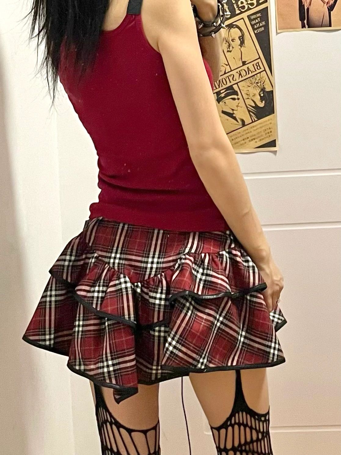 Punk Plaid Skirt UB98434