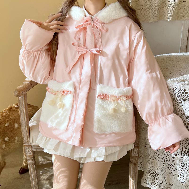 Sweet Cute Plush Cotton Coat UB98712