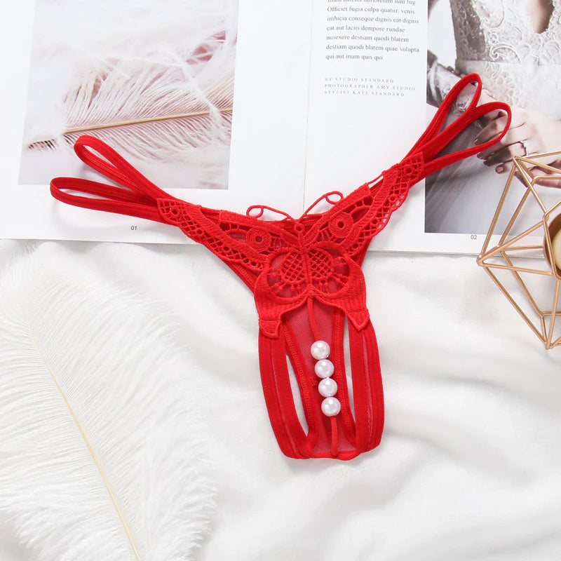 Pearl Cutout Thong  UB98607