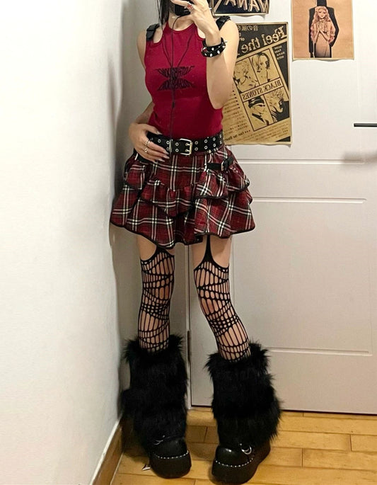 Punk Plaid Skirt UB98434