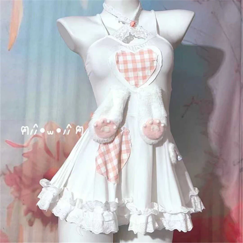 White Plush Dress UB99436