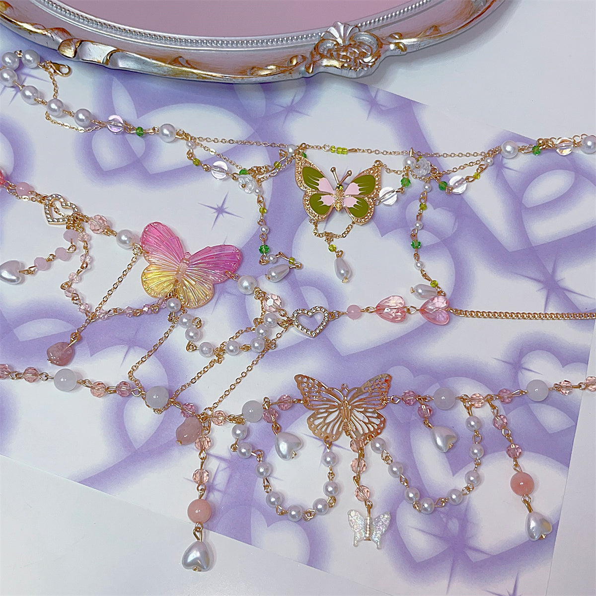 Y2k Butterfly Vintage Necklace UB99240