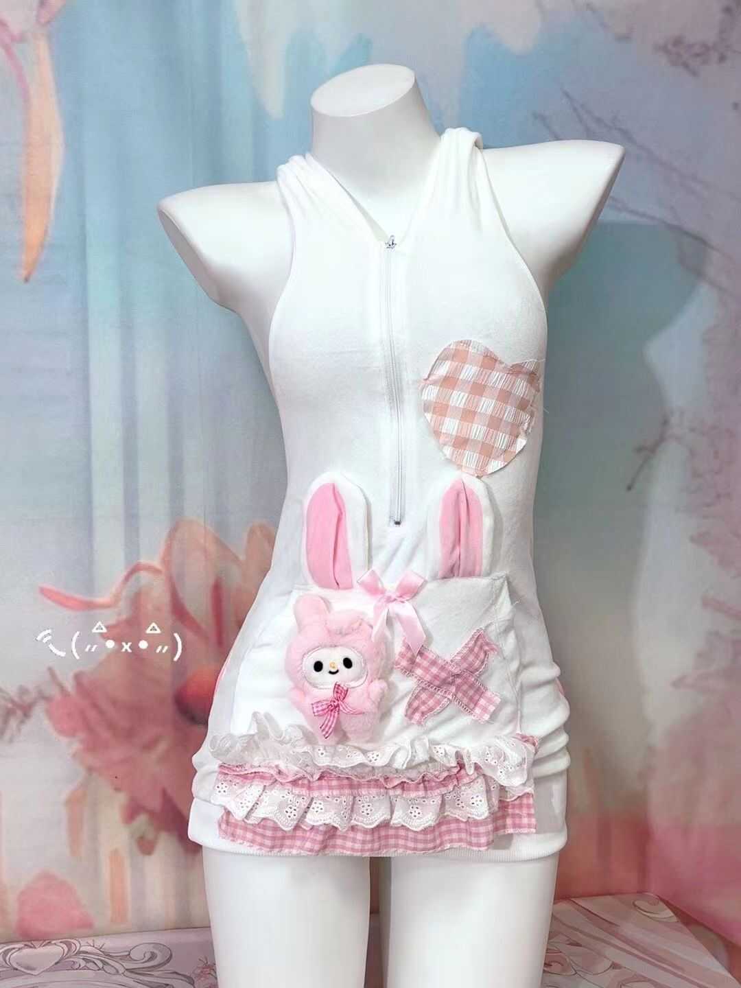 White Bunny Ears Dress UB99437