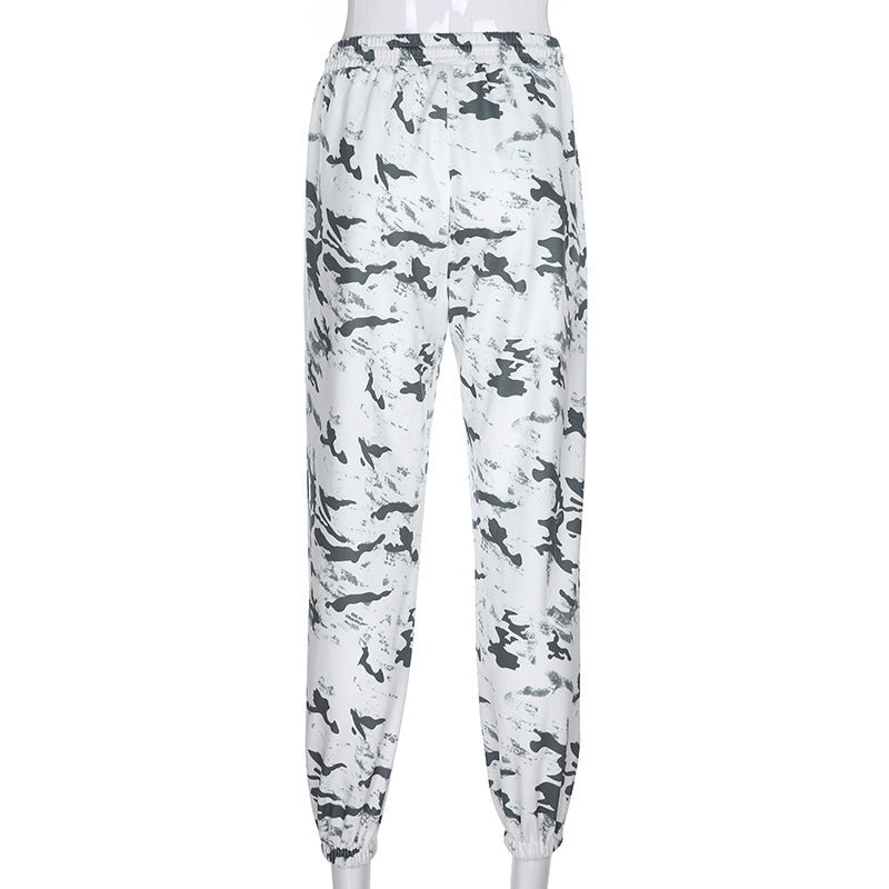 "INK PAINTING PRINTED LOOSE CASUAL" PANTS K092105