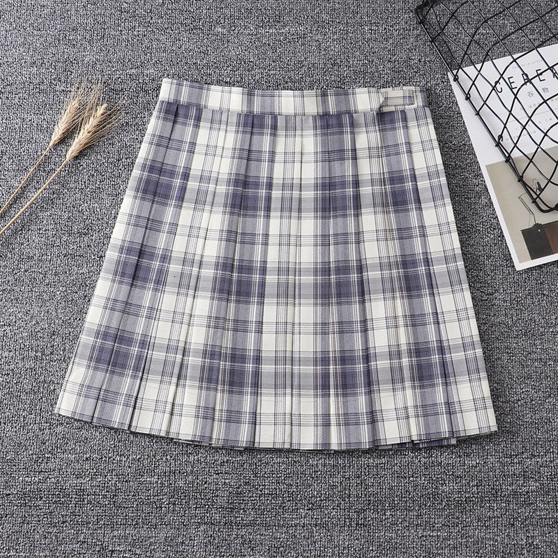 "JK PLAID" PLEATED SKIRT / TIE N073005