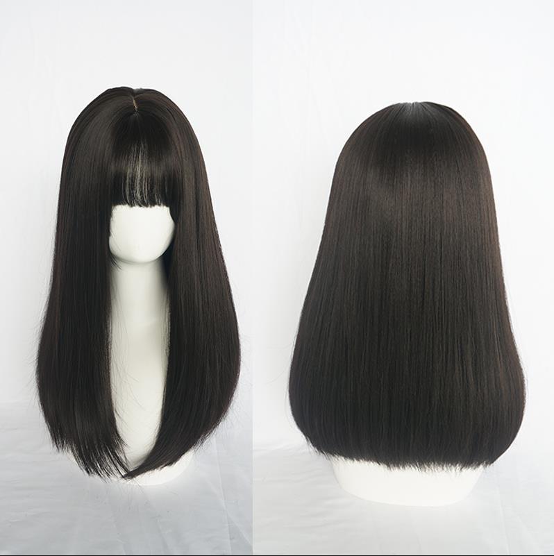 "BLACK LONG STRAIGHT" WIG K070504