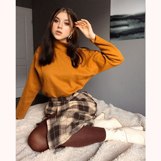 [@rudskayadaria] "CHIC RETRO TURTLENECK" PULLOVER KNIT TOP K090801REVIEW