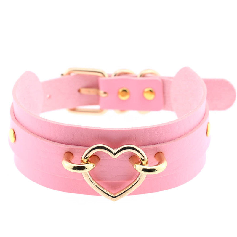 SEXY PEACH HEART CHOKERS UB3175