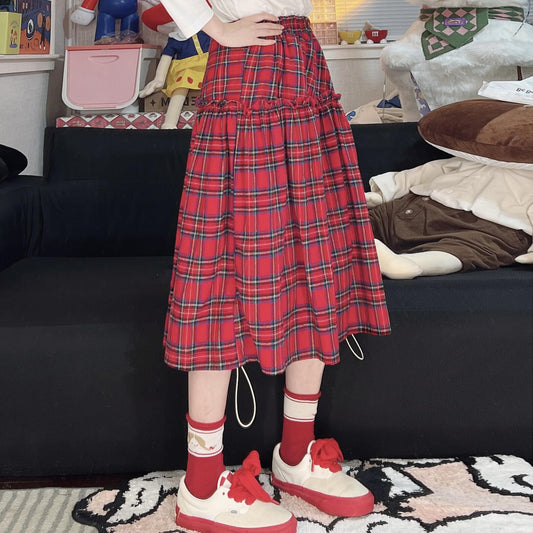 RETRO PLAID SKIRT UB97007