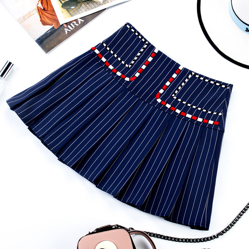 "GIRLISH STRIPE" SKIRT K052901