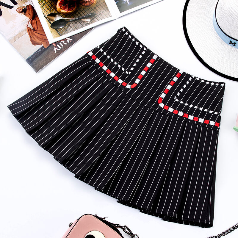 "GIRLISH STRIPE" SKIRT K052901