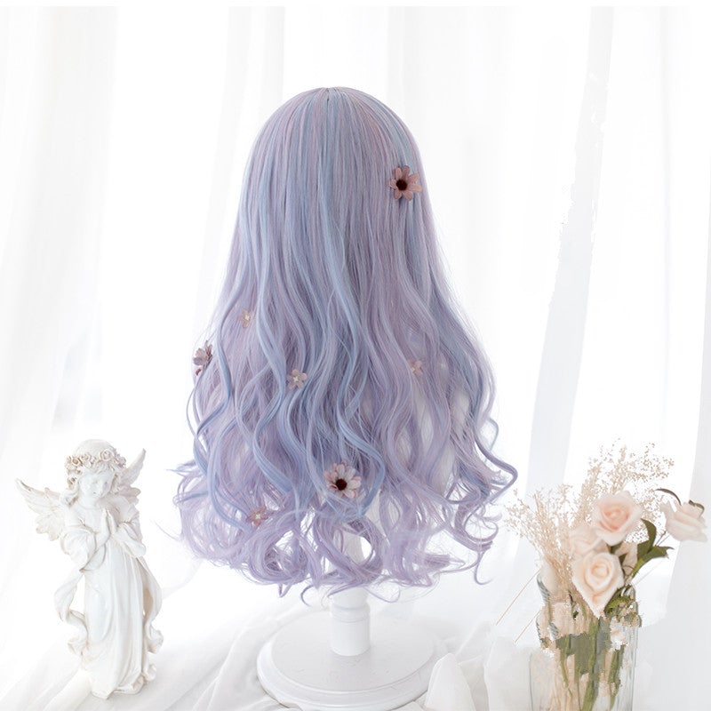 [@lycheepurin] "BLUE PURPLE UNICORN CURLY LONG" WIG Y040902