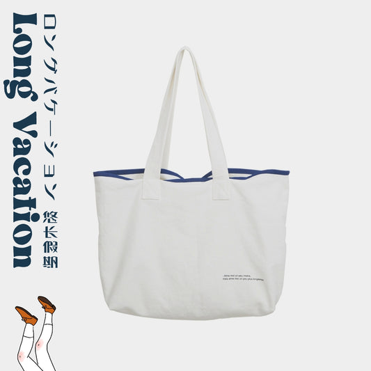 "HARAJUKU BLUE WHITE CANVAS" BAG UB2416