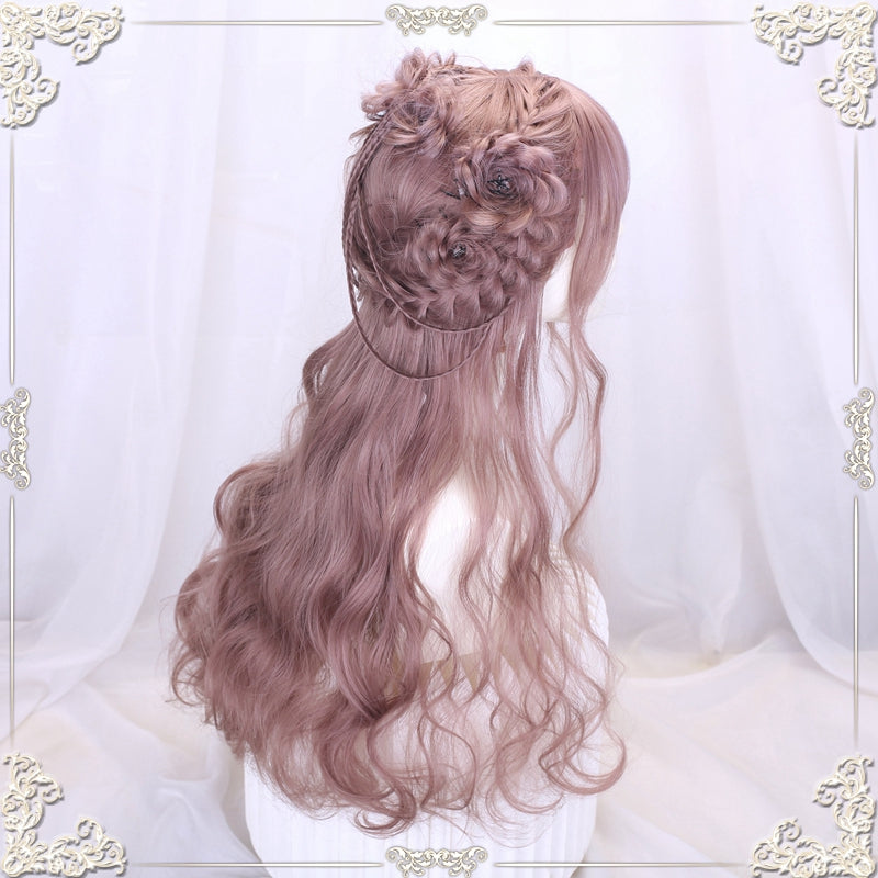 Lolita Pink Braided Long Curly Wig UB3239