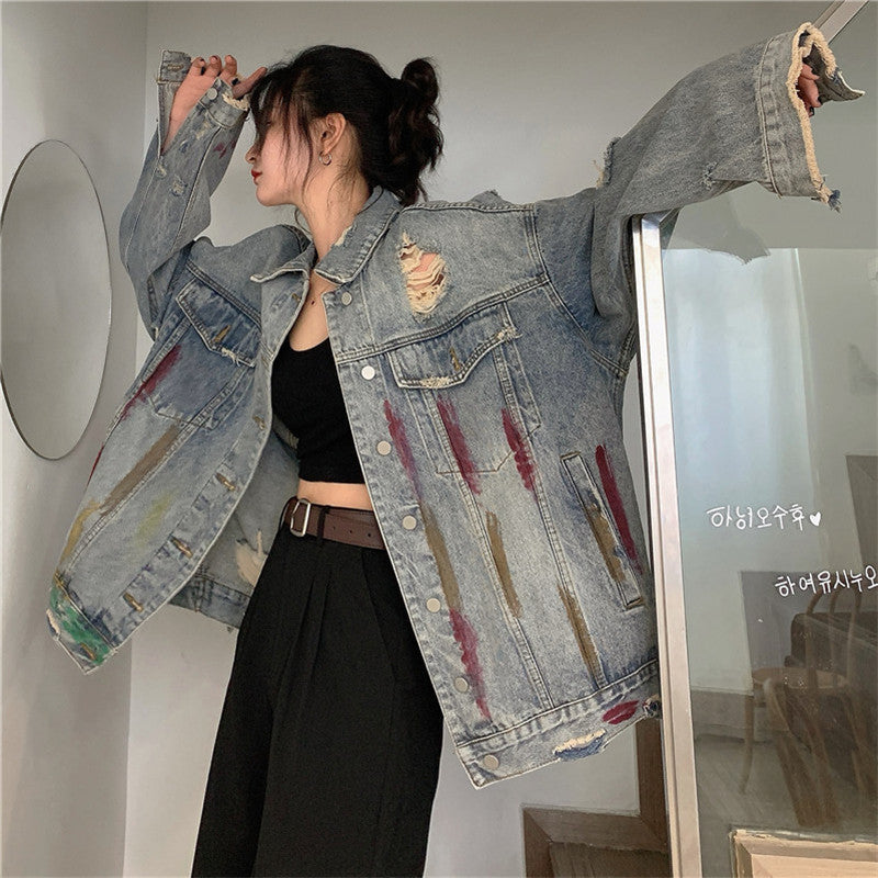 Set Of Ripped Jacket Denim Jacket ER5833