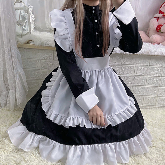 New Black White Cosplay Maid Dress UB6209