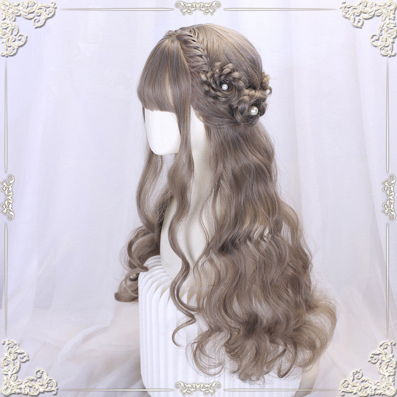 Lolita Pink Braided Long Curly Wig UB3239