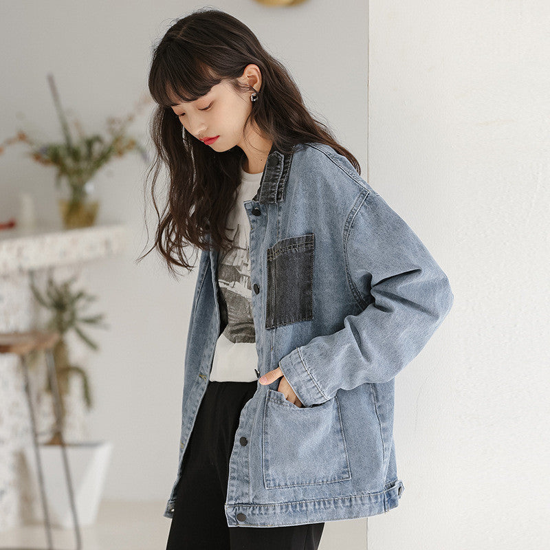 RETRO COLOR BLOCK DENIM JACKET UB3131