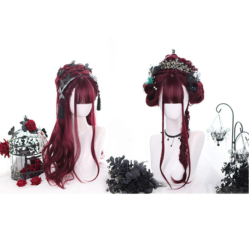 "WINE RED" LONG CURLY WIG K122813