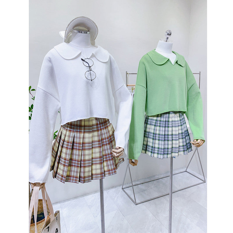 "NEW CHIC HIGH WAIST PLAID" SKIRT K111805