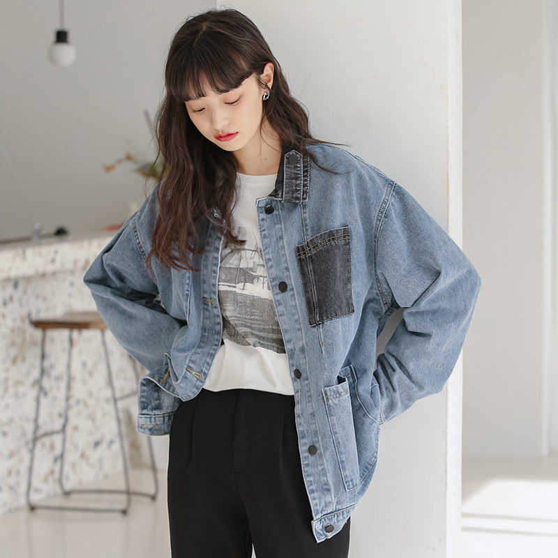 RETRO COLOR BLOCK DENIM JACKET UB3131