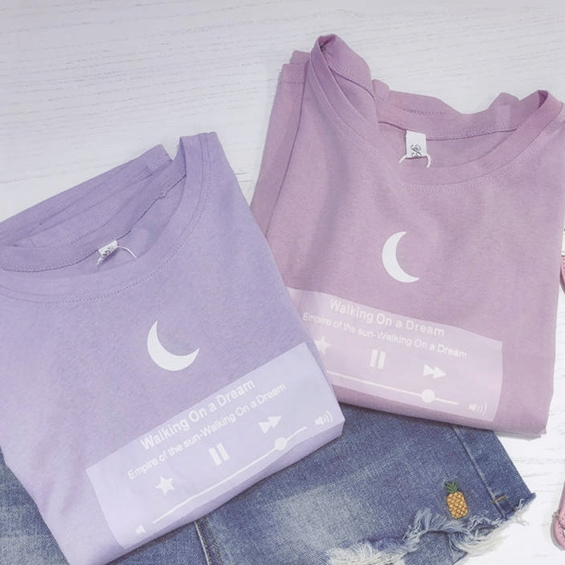 "HARAJUKU MOON" PASTEL TEE K070809