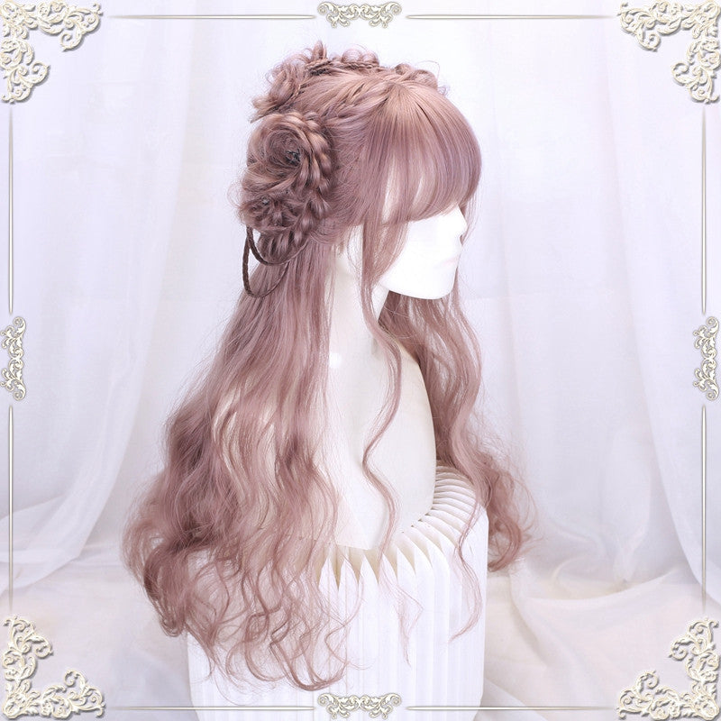 Lolita Pink Braided Long Curly Wig UB3239