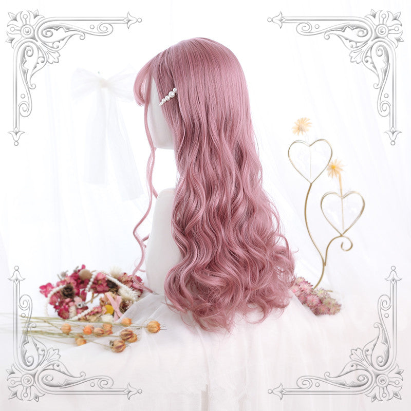 "SAKURA PINK AIR BANGS LONG CURLY" WIG Y020807