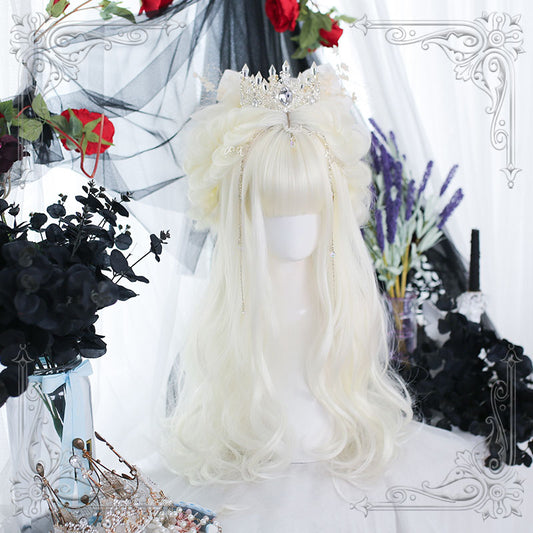 Lolita Long Curly White Wig UB6230