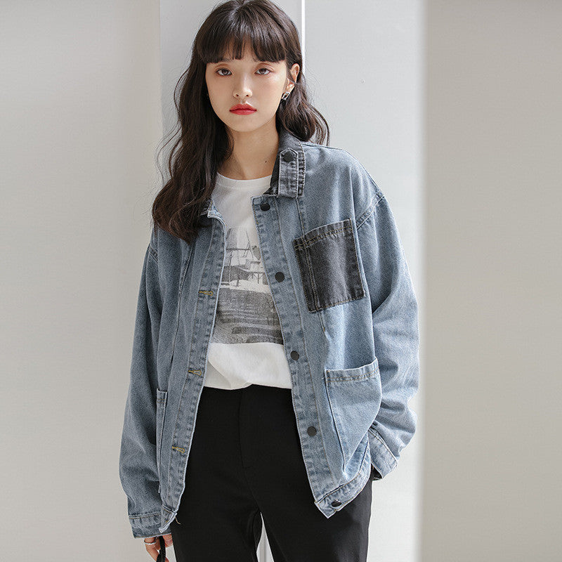 RETRO COLOR BLOCK DENIM JACKET UB3131