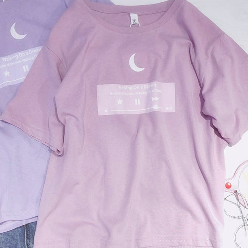 "HARAJUKU MOON" PASTEL TEE K070809