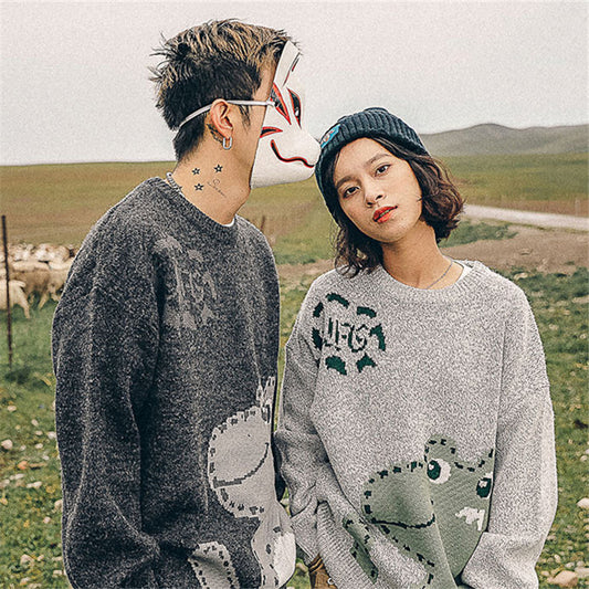 LITTLE DINOSAUR PULLOVER COUPLE SWEATER UB3443