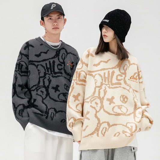 BEAR JACQUARD COUPLE SWEATER UB3441