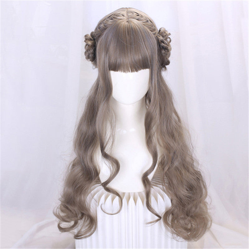 Lolita Pink Braided Long Curly Wig UB3239