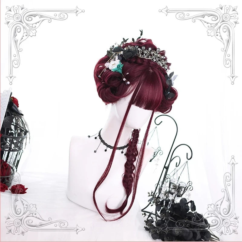 "WINE RED" LONG CURLY WIG K122813