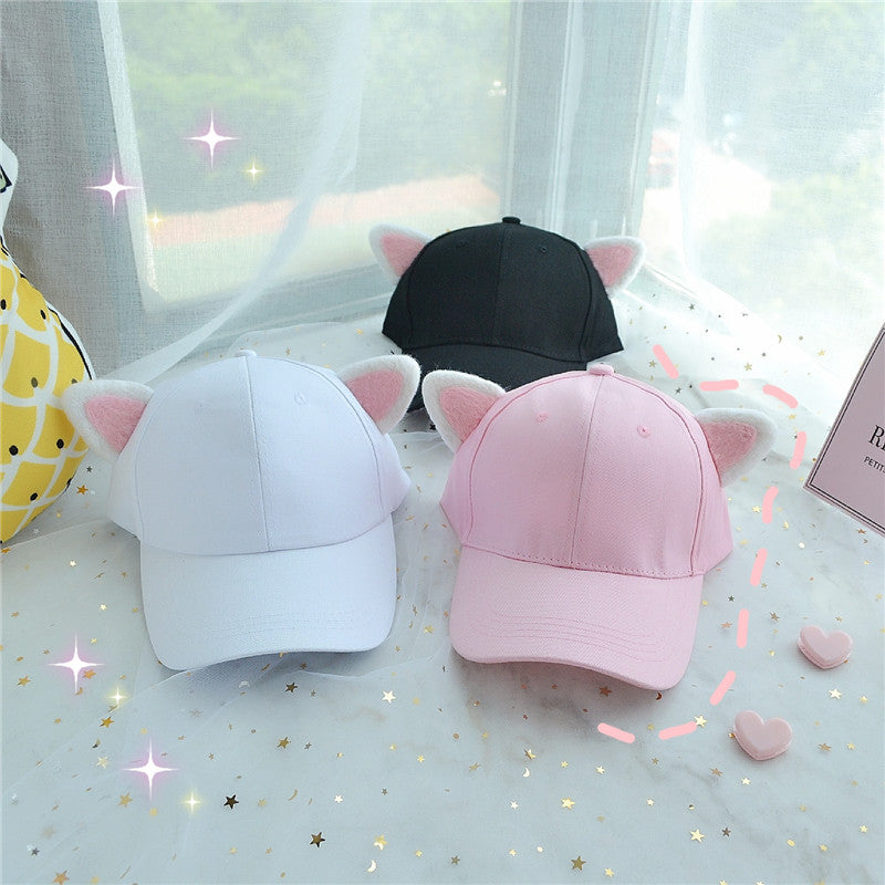 Soft Cute Cute Handmade Cat Ear Hat UB3247