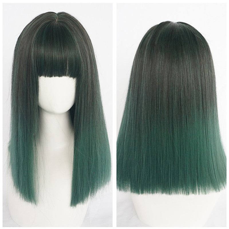 [@rudskayadaria] "DARK GREEN MEDIUM LONG STRAIGHT" WIG K071710REVIEW