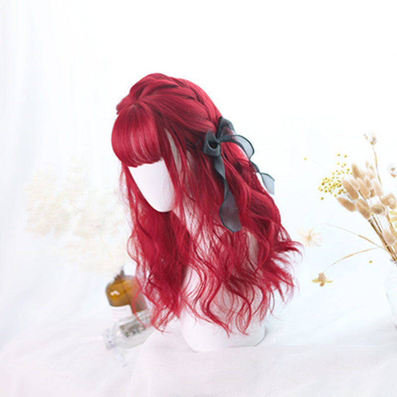 [@pajerok] "ROSE RED AIR BANGS LONG" WIG Y020805REVIEW