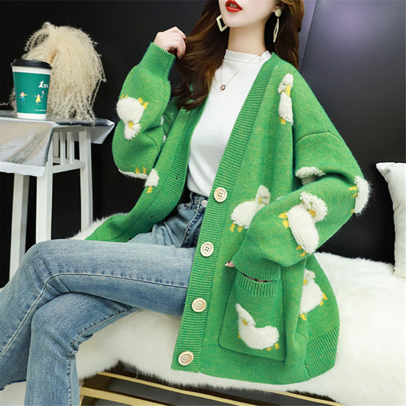 LAZY LAMB JACQUARD SWEATER CARDIGAN UB2709